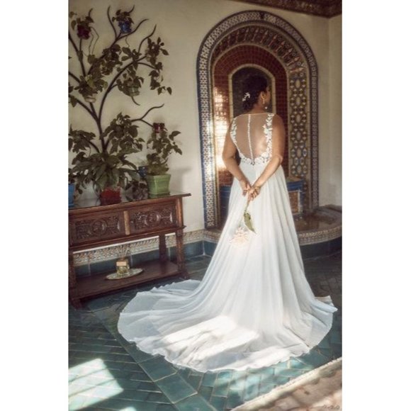 BHLDN Jenny Yoo Elinor Wedding Gown Size 6 NEW - Picture 16 of 16
